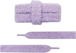 5Pairs Soft 15mm Big Fat Fluffy Fuzzy Laces Wide Flat Plush Towel Shoelaces Design Perfect For Women Casual Sneakers Match