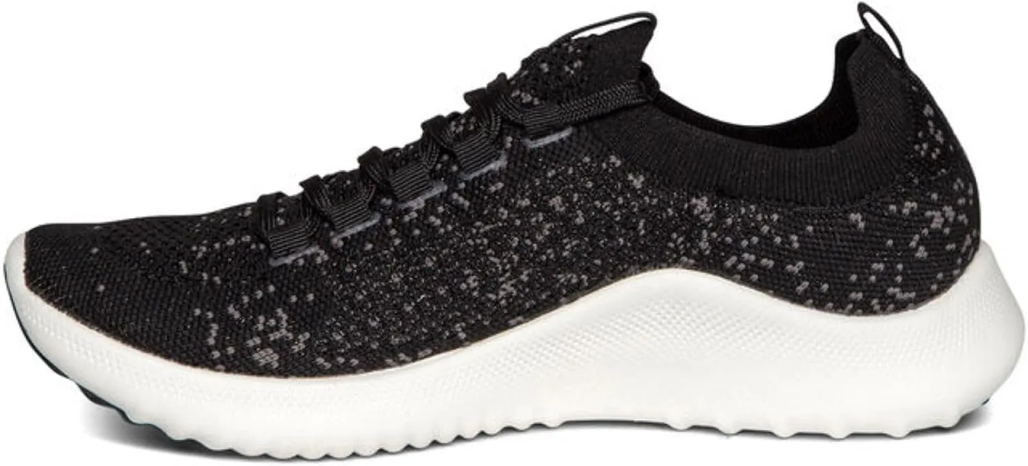 Aetrex Women's Carly Orthopedic Arch Support Knit Sneakers for Women- Plantar Fasciitis Relief Women Sneakers W/ Lace Up