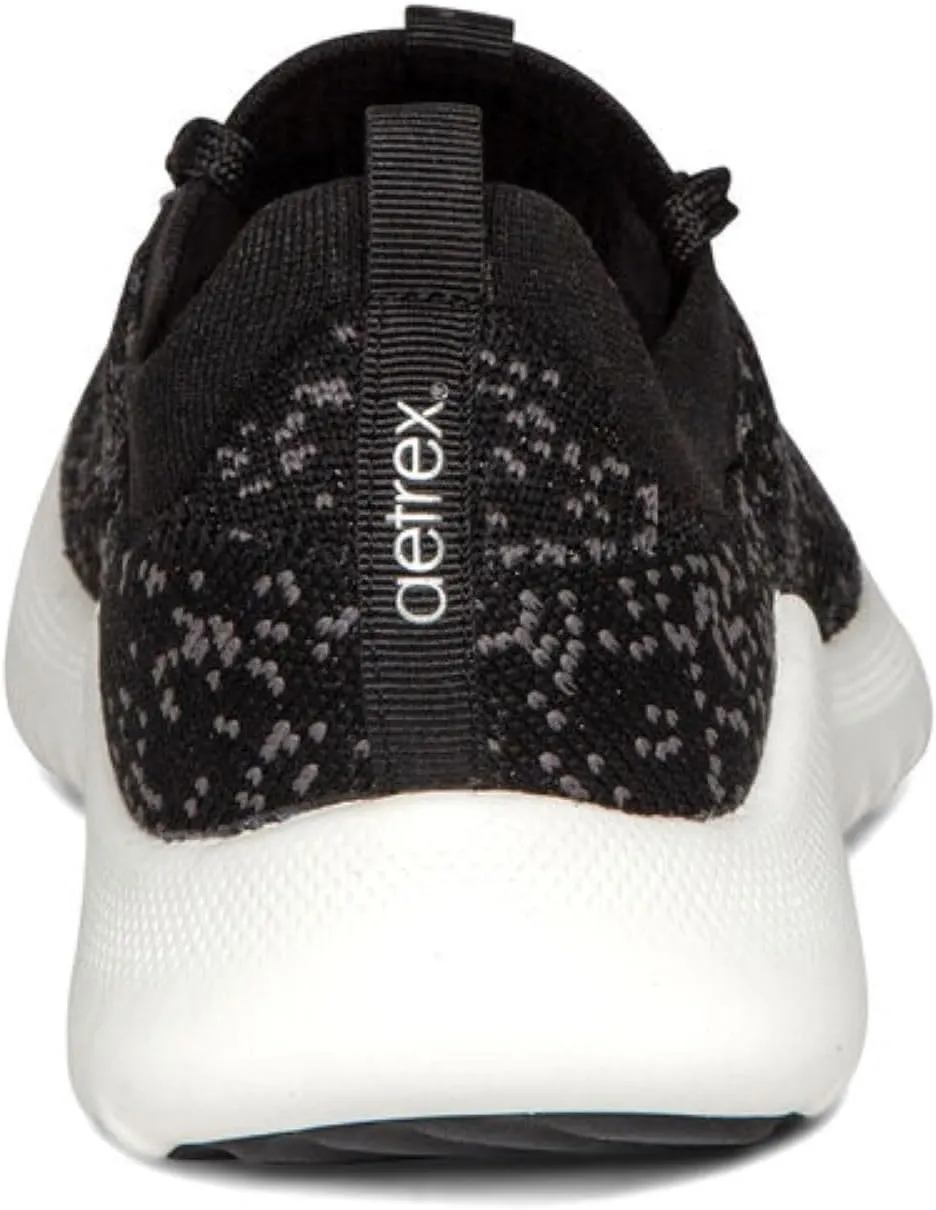 Aetrex Women's Carly Orthopedic Arch Support Knit Sneakers for Women- Plantar Fasciitis Relief Women Sneakers W/ Lace Up