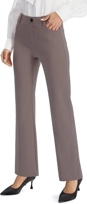 AFITNE Women's Yoga Dress Pants 2025 Spring Stretchy Work Slacks Straight Leg Business Office Casual Pants