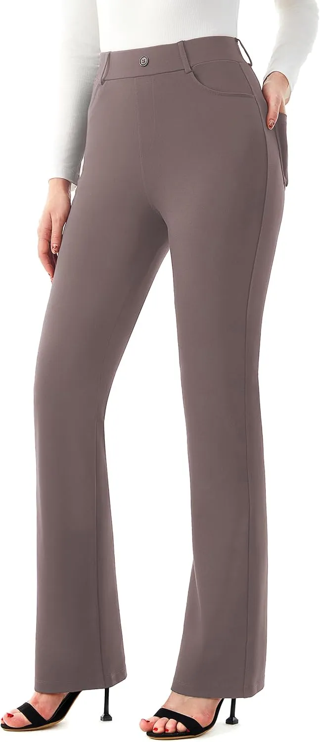 AFITNE Women's Yoga Dress Pants 2025 Spring Stretchy Work Slacks Straight Leg Business Office Casual Pants