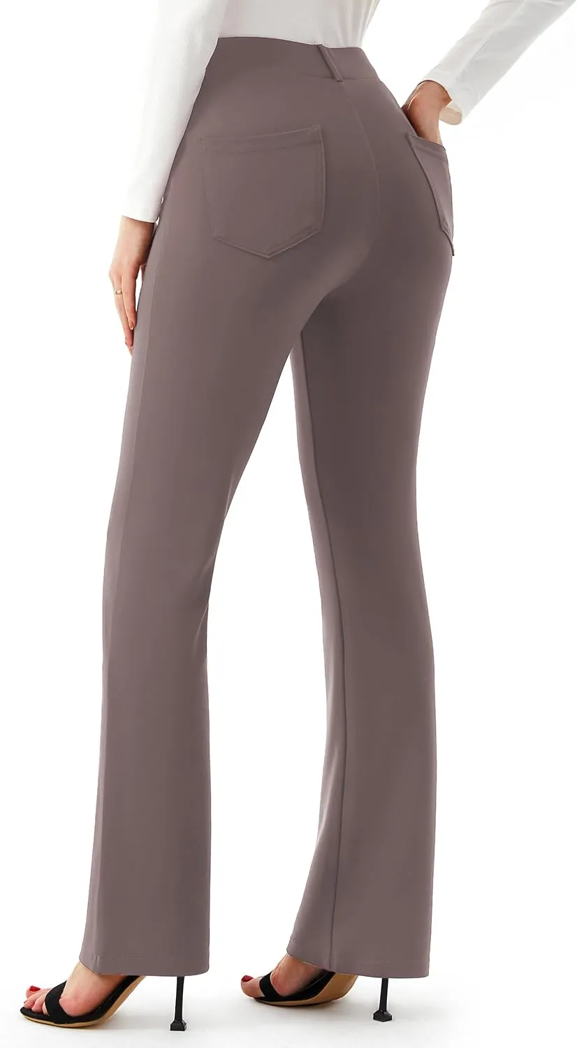 AFITNE Women's Yoga Dress Pants 2025 Spring Stretchy Work Slacks Straight Leg Business Office Casual Pants