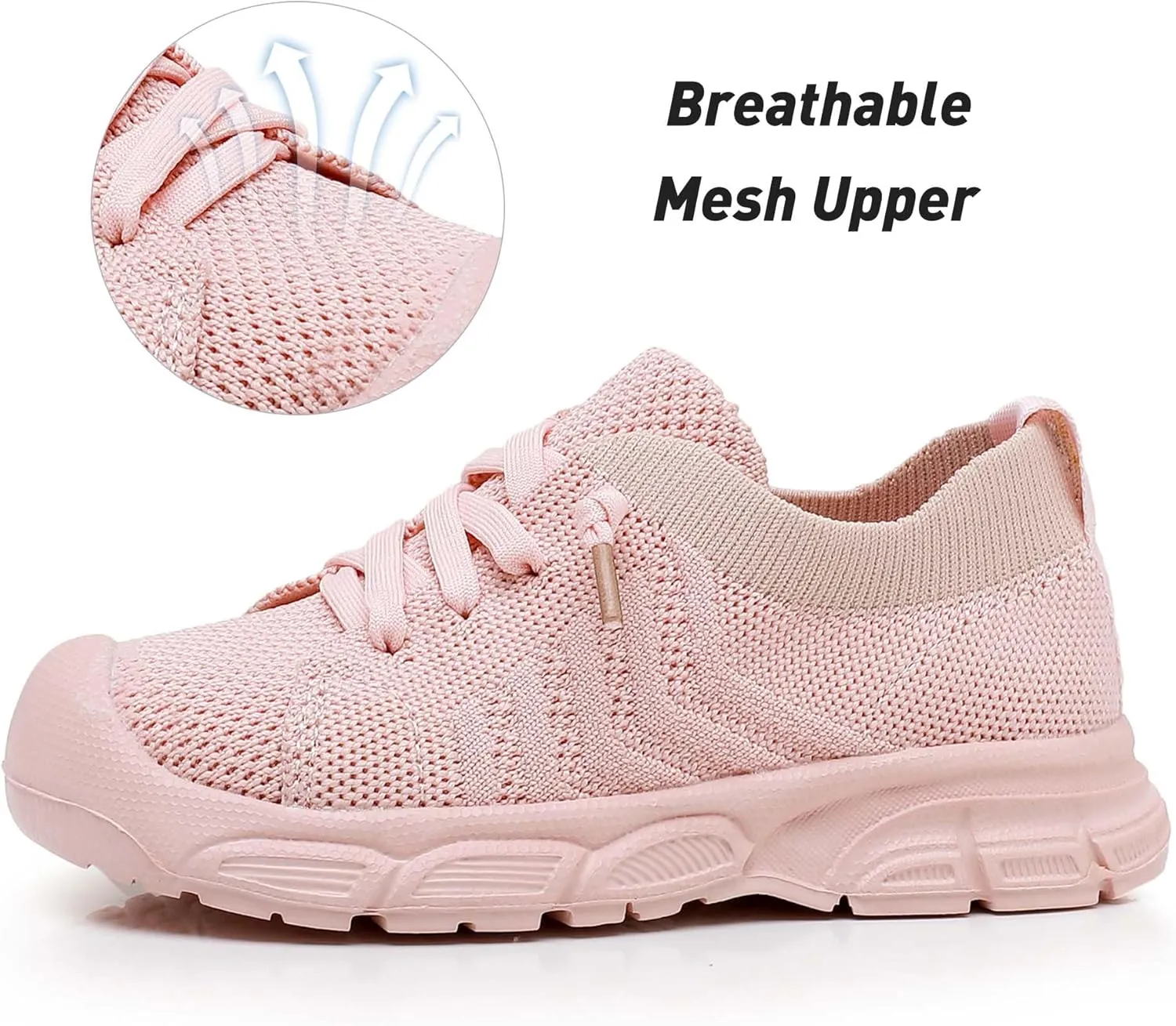 Ahannie Toddler Shoes Boys Girls Sneakers Kids Wide Toe Barefoot Slip-On Breathable Tennis Shoes(Toddler/Little Kid)