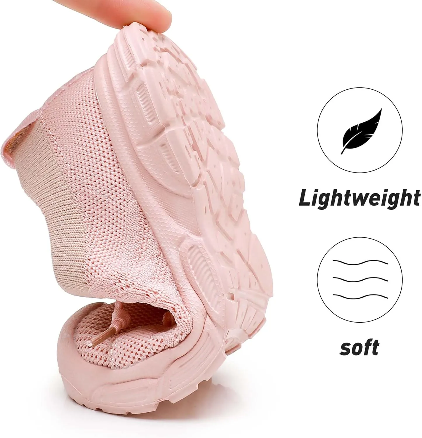 Ahannie Toddler Shoes Boys Girls Sneakers Kids Wide Toe Barefoot Slip-On Breathable Tennis Shoes(Toddler/Little Kid)