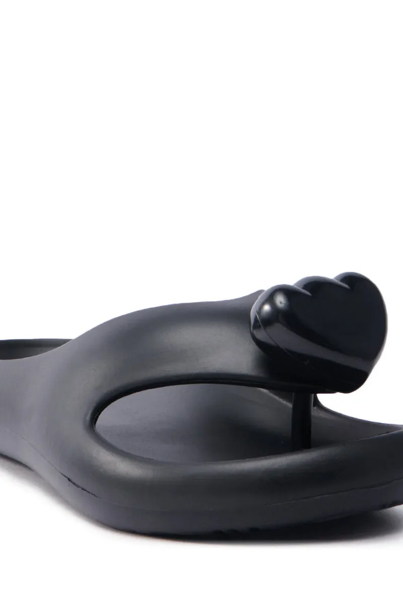 AKIRA COMPASSION BLACK SANDAL
