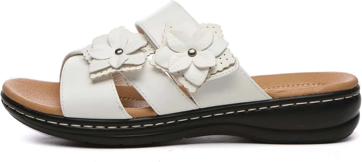 Alexis Leroy Comfortable Insole Buckle Strap Vamp Women's Wedge Sandals