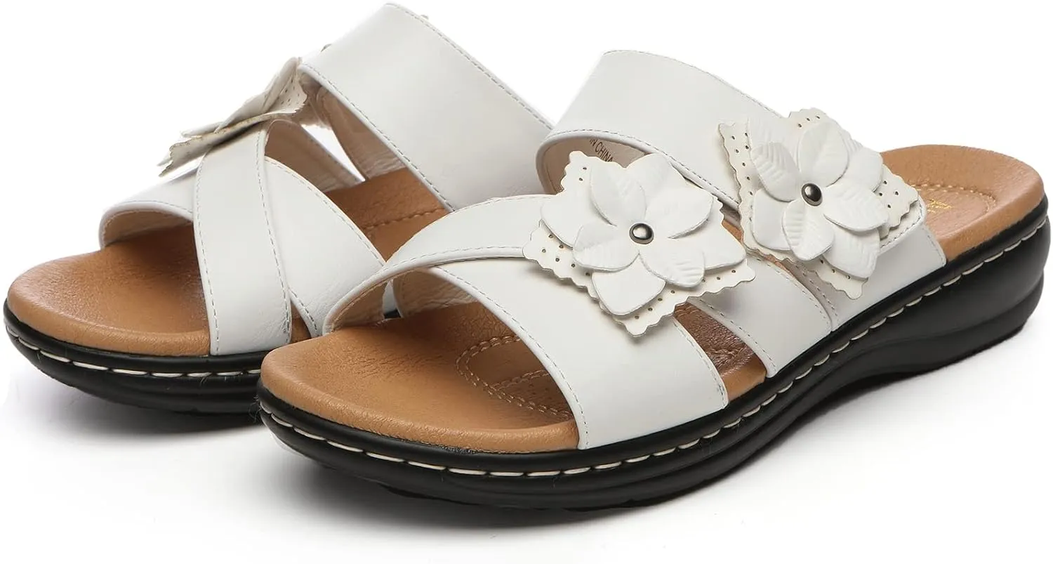 Alexis Leroy Comfortable Insole Buckle Strap Vamp Women's Wedge Sandals