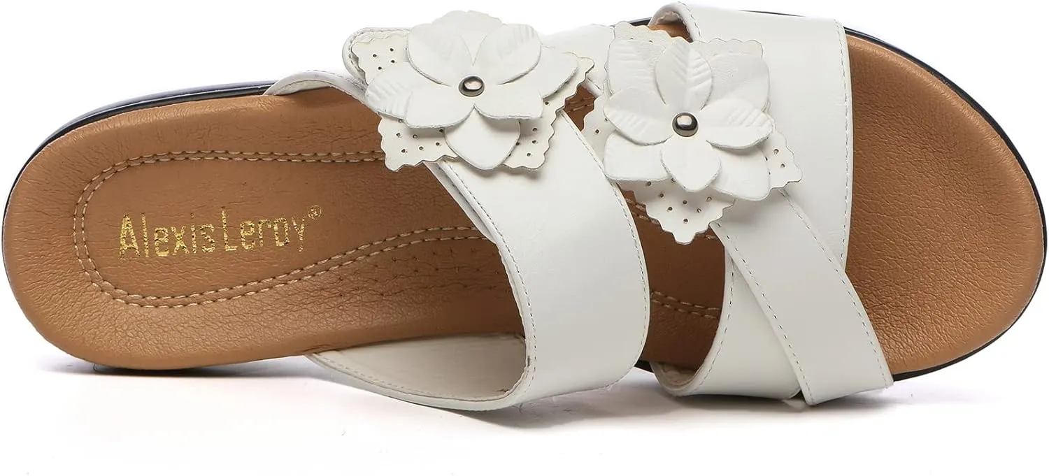 Alexis Leroy Comfortable Insole Buckle Strap Vamp Women's Wedge Sandals