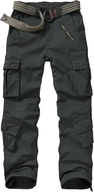 Alfiudad Womens Cargo Pants with Pockets, Women's Casual Military Army Hiking Combat Tactical Work Pants Trousers