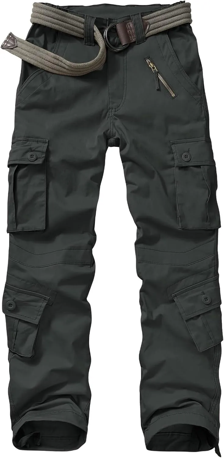 Alfiudad Womens Cargo Pants with Pockets, Women's Casual Military Army Hiking Combat Tactical Work Pants Trousers