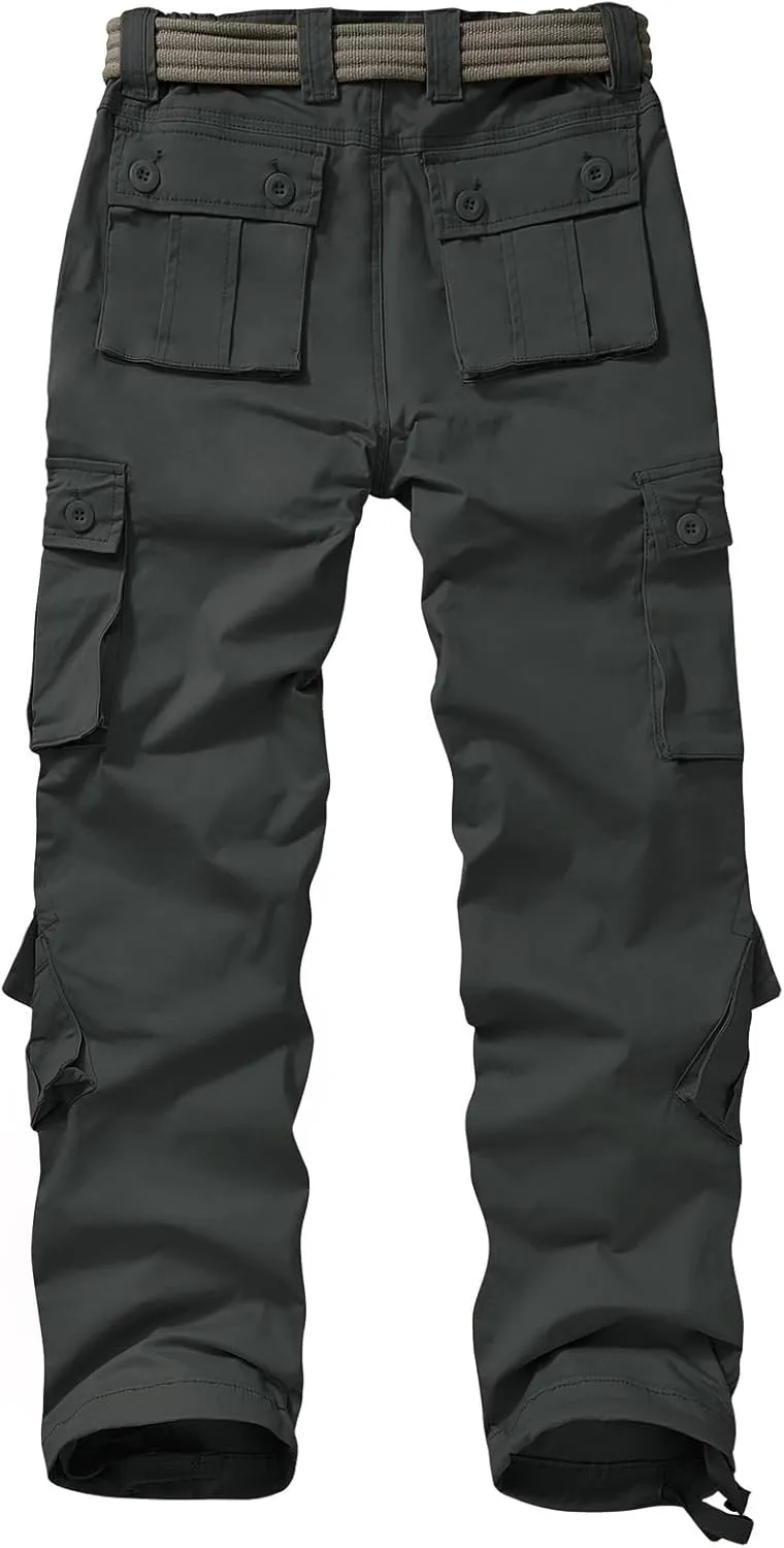 Alfiudad Womens Cargo Pants with Pockets, Women's Casual Military Army Hiking Combat Tactical Work Pants Trousers