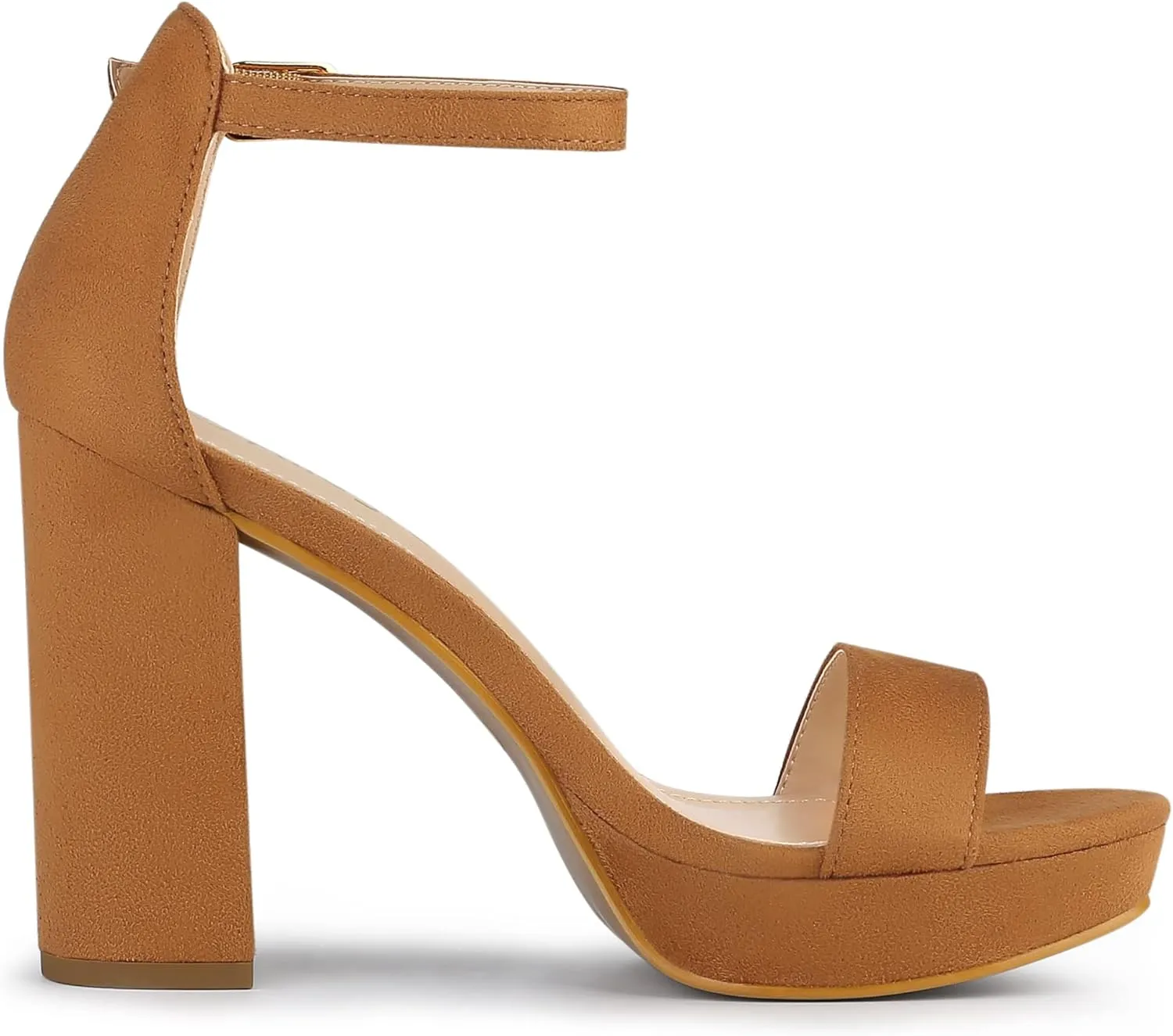 Allegra K Women's Ankle Strap Platform Chunky Heels Sandals
