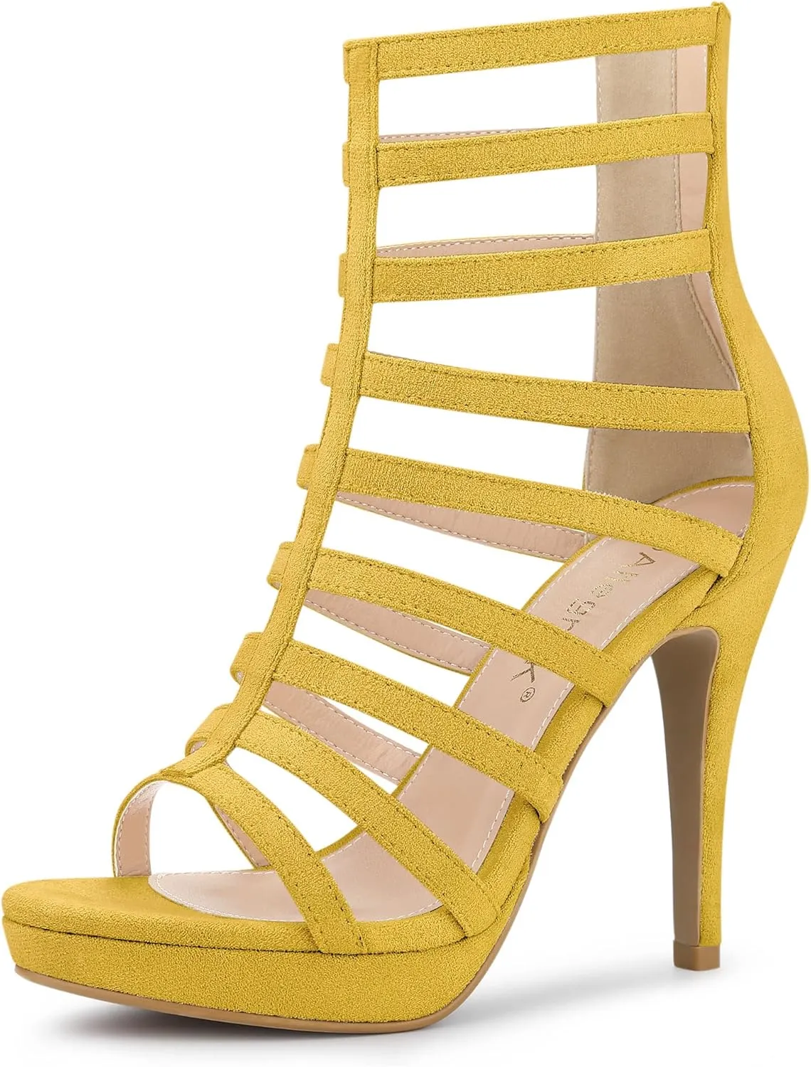 Allegra K Women's Stiletto Platform Heels Strappy Gladiator Heel Sandals