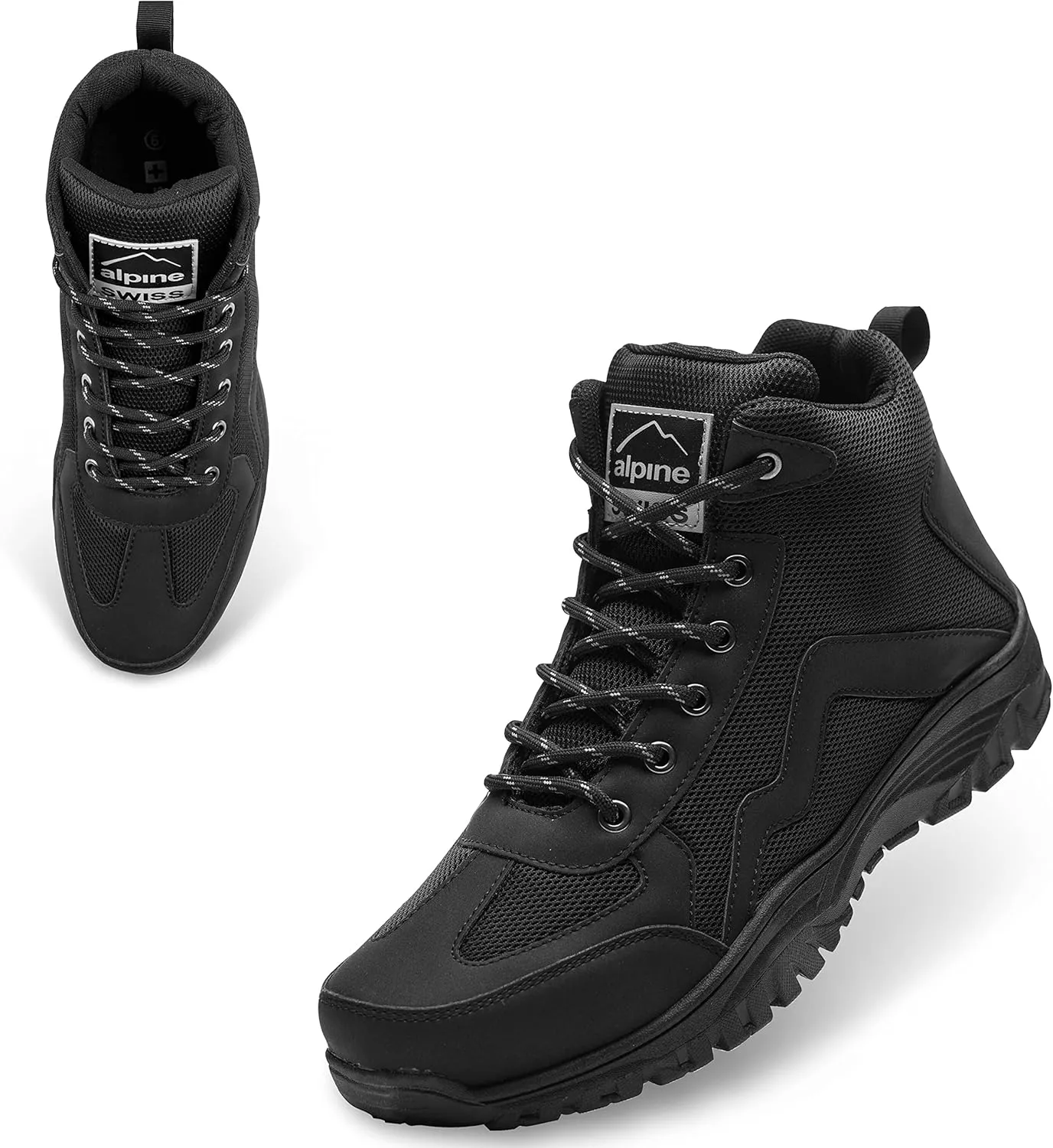 Alpine Swiss Brent Mens Hiking Boots Comfortable Mid Ankle Outdoor Walking Shoes