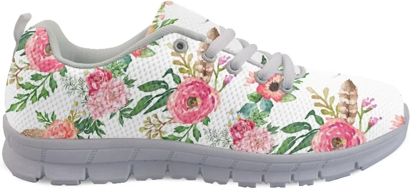 AmzPrint Women Men Shoes for Bike Work Nursing Restaurants Walking Sneakers White Sole Running Shoes for Women Men Sneakers