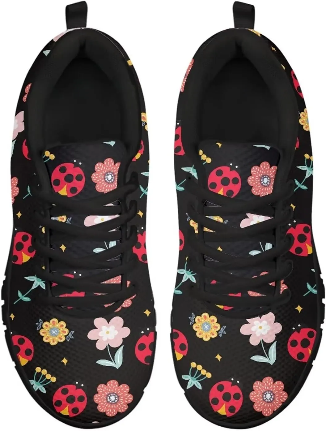AmzPrint Women Men Shoes for Bike Work Nursing Restaurants Walking Sneakers White Sole Running Shoes for Women Men Sneakers
