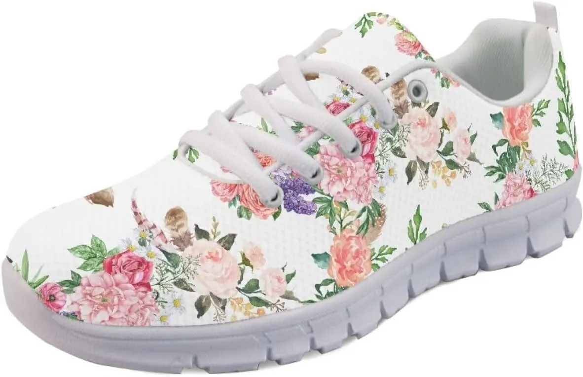 AmzPrint Women Men Shoes for Bike Work Nursing Restaurants Walking Sneakers White Sole Running Shoes for Women Men Sneakers