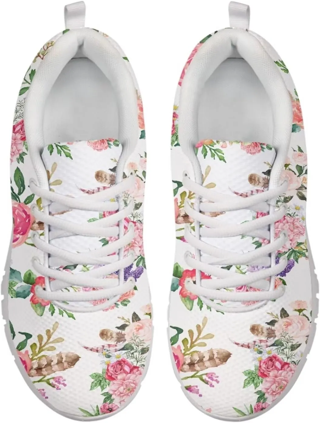 AmzPrint Women Men Shoes for Bike Work Nursing Restaurants Walking Sneakers White Sole Running Shoes for Women Men Sneakers