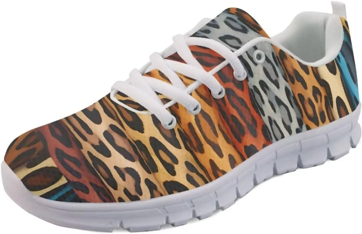AmzPrint Women Men Workout Athletic Trainer Hiking Camping Walking Sneaker White Sole Shoes for Men Women Shoes Size 5.5-13.5