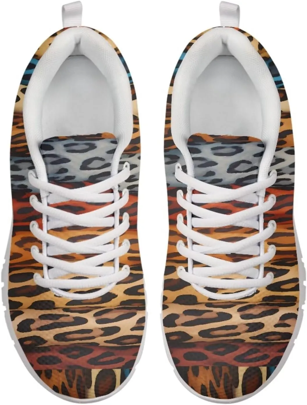 AmzPrint Women Men Workout Athletic Trainer Hiking Camping Walking Sneaker White Sole Shoes for Men Women Shoes Size 5.5-13.5