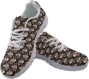 AmzPrint Womens Mens Walking Shoe Cute Animal Print White Sole Hiking Shoes for Women Men Fahsion Casual Sneakers Size 5.5-13.5
