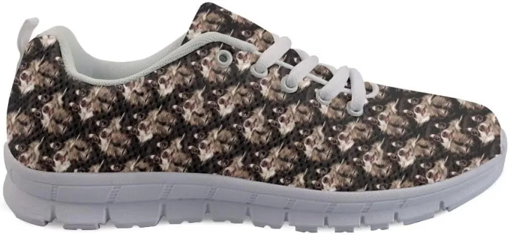 AmzPrint Womens Mens Walking Shoe Cute Animal Print White Sole Hiking Shoes for Women Men Fahsion Casual Sneakers Size 5.5-13.5