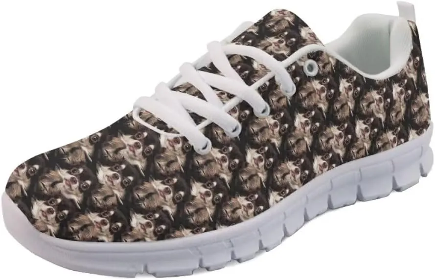 AmzPrint Womens Mens Walking Shoe Cute Animal Print White Sole Hiking Shoes for Women Men Fahsion Casual Sneakers Size 5.5-13.5