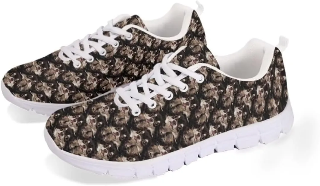 AmzPrint Womens Mens Walking Shoe Cute Animal Print White Sole Hiking Shoes for Women Men Fahsion Casual Sneakers Size 5.5-13.5