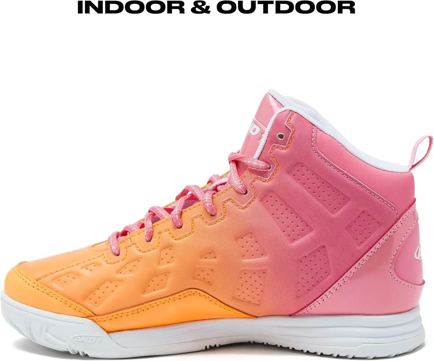 AND1 Showout Girls & Boys Basketball Shoes Kids, Boys High Top Sneakers, Youth Size 1 to 7 Kids Basketball Shoes Boys