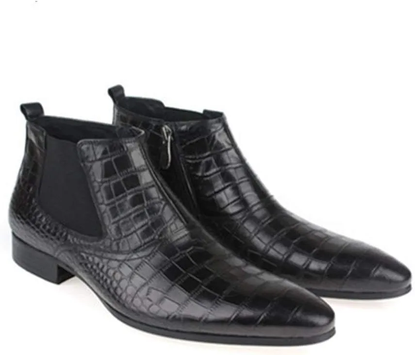 Ankle Boots For Men Mens Wine Low Heel Chelsea Boots Office Club Holiday For Business The First Layer Of Cowhide