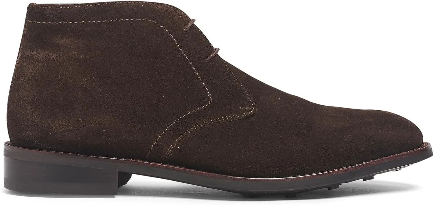 Anthony Veer Wilson Chukka Boots for Men | Pull-up Dress Boot | Goodyear Welt Construction | Durable Rubber Outsole & Cushioned Footbed | Full Grain Calfskin Leather/Suede Upper