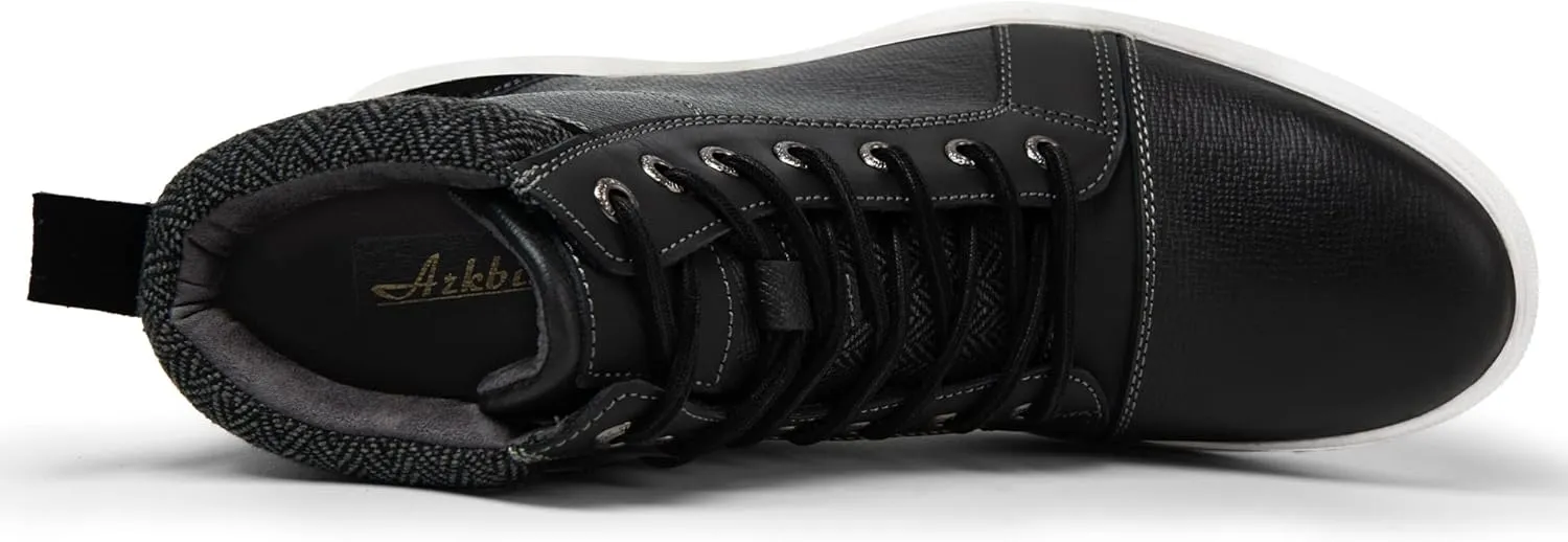 Arkbird Casual Sneaker Shoes, Lace-up Leather Chukka Boots for Men