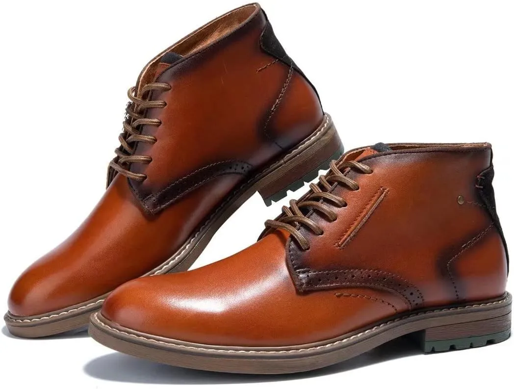 Arkbird Mens Chelsea Boots, Stylish and Comfort Leather Chukka Ankle Boots with Zipper