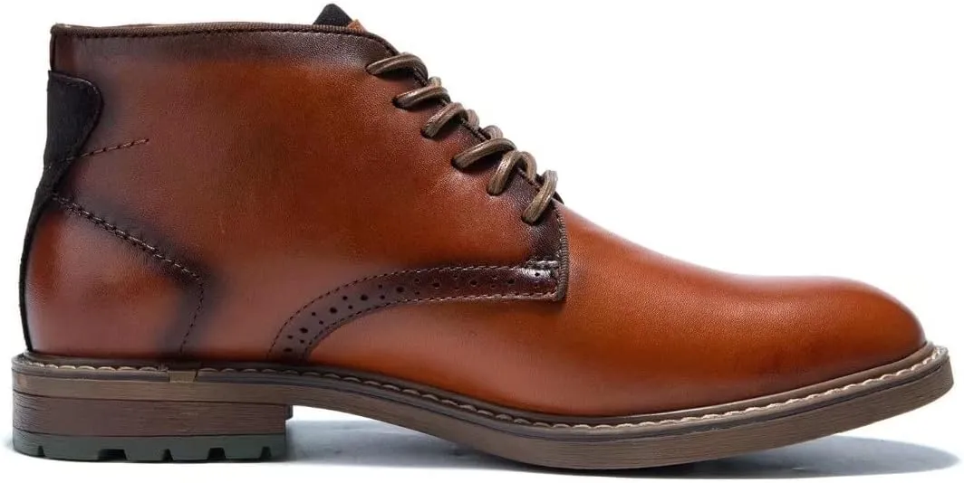 Arkbird Mens Chelsea Boots, Stylish and Comfort Leather Chukka Ankle Boots with Zipper