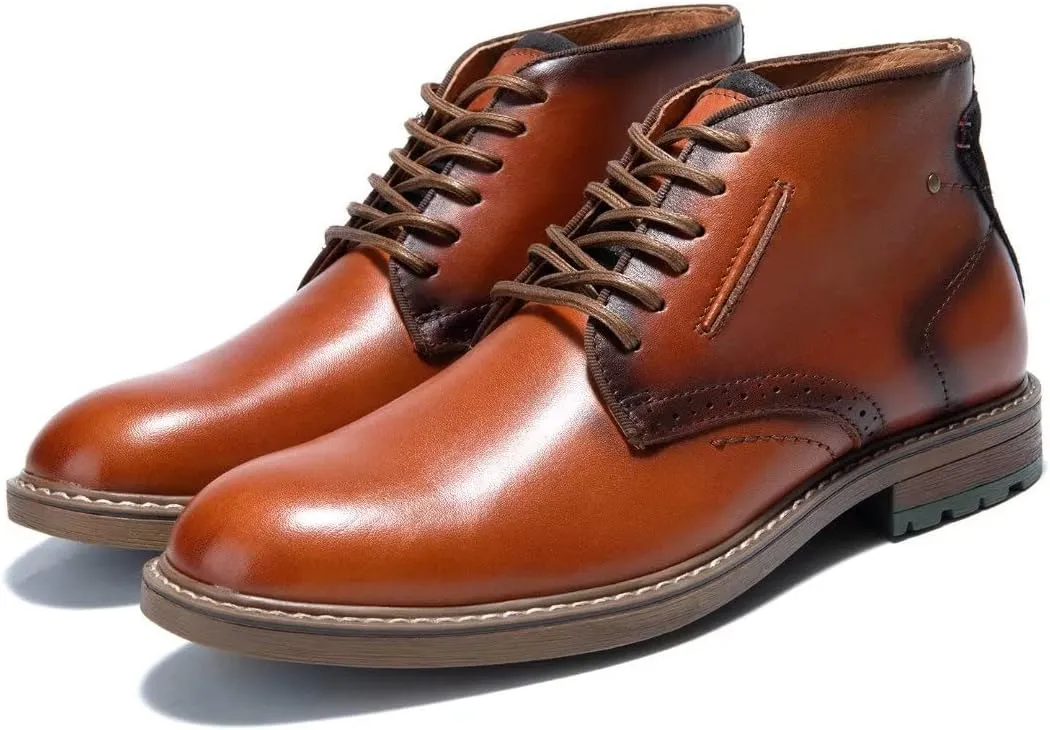Arkbird Mens Chelsea Boots, Stylish and Comfort Leather Chukka Ankle Boots with Zipper