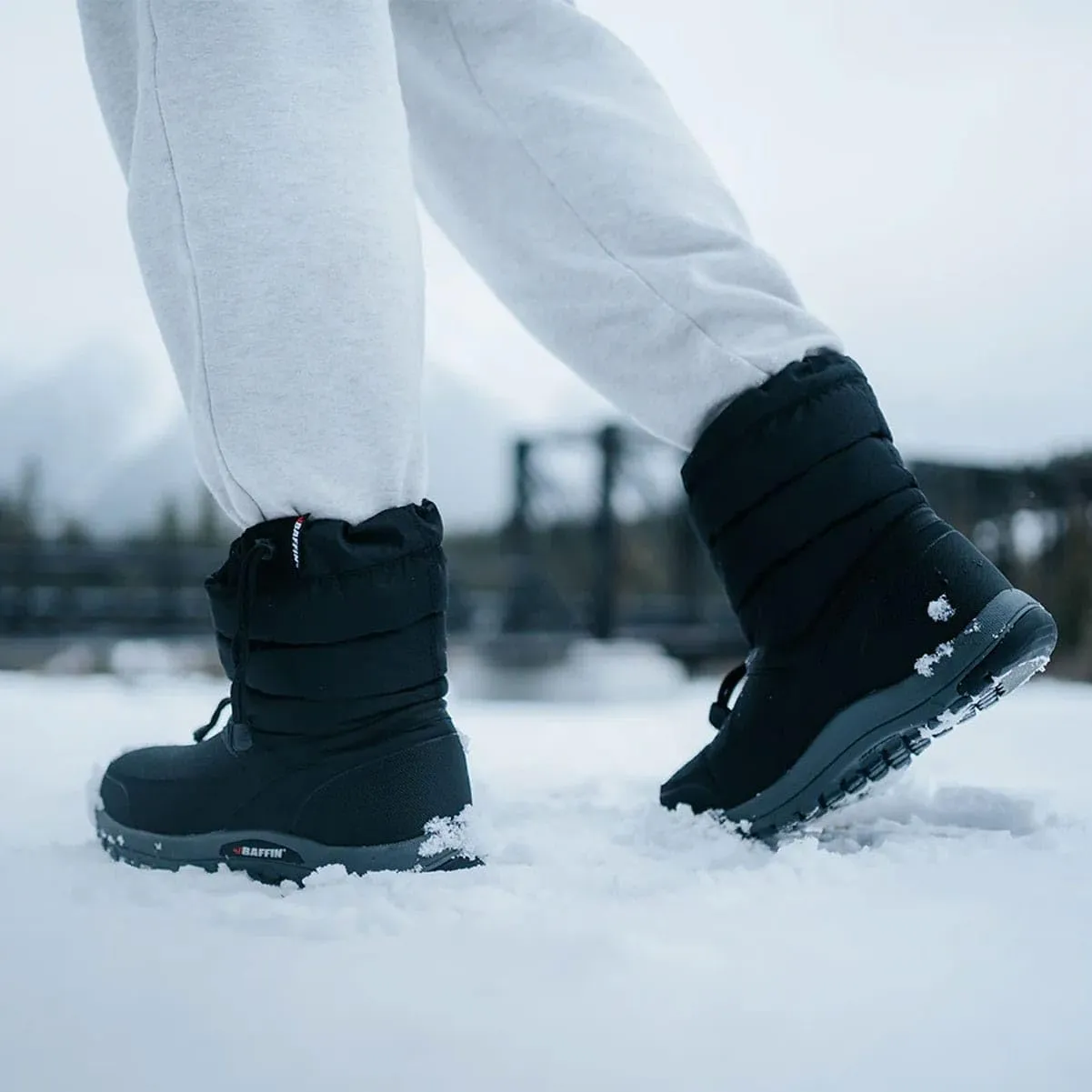 Baffin Men's CLOUD LOW Waterproof Breathable Lightweight Winter Slip-Resistant Mid-High Boots for Hiking & Casual Wear