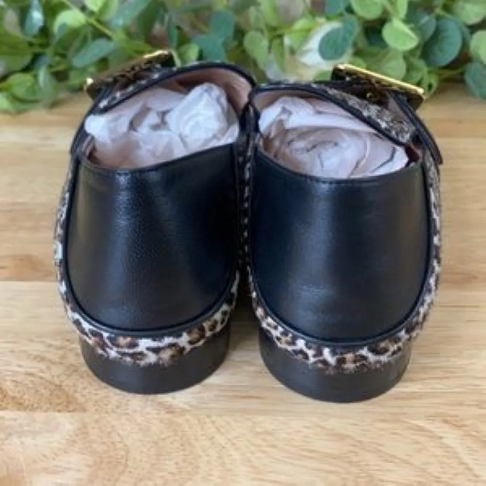 Bally | Janelle Leopard Print Calf Hair Smoking Loafers | Multi | Size 38