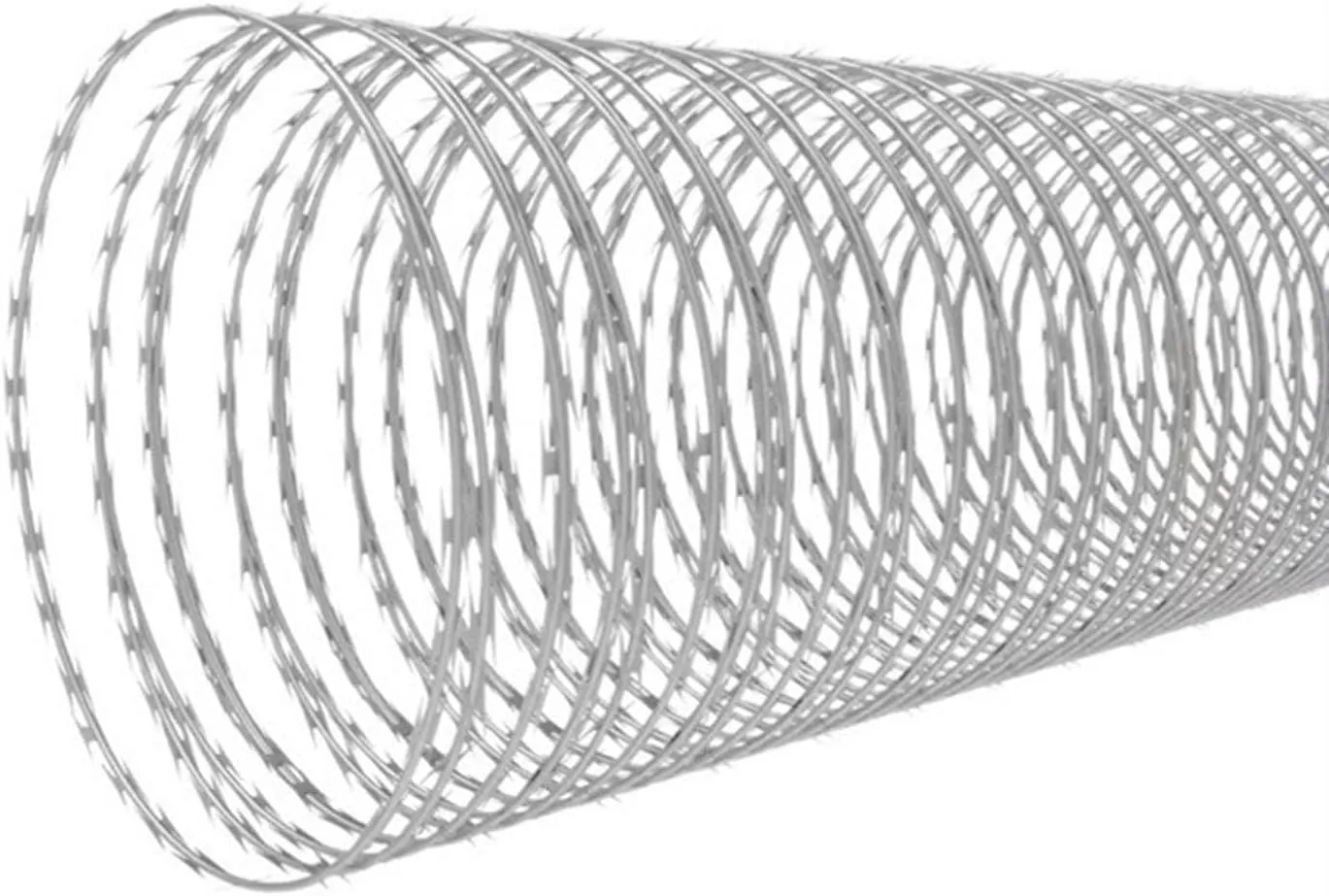 Barbed Clip Rope, Razor Wire, Galvanized Barbed Wire, Razor Wire Fence for Guardrail Home Garden Blade Wire Fence(229.6FT/70m)