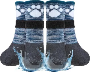 BEAUTYZOO Anti Slip Dog Socks Boots, Dog Shoes for Hot/Cold Pavement Snow Rain Days,Waterproof Grip Dog Booties Paw Protector for Hardwood Floor, Prevent Licking for Small Medium Large Senior Old Dogs