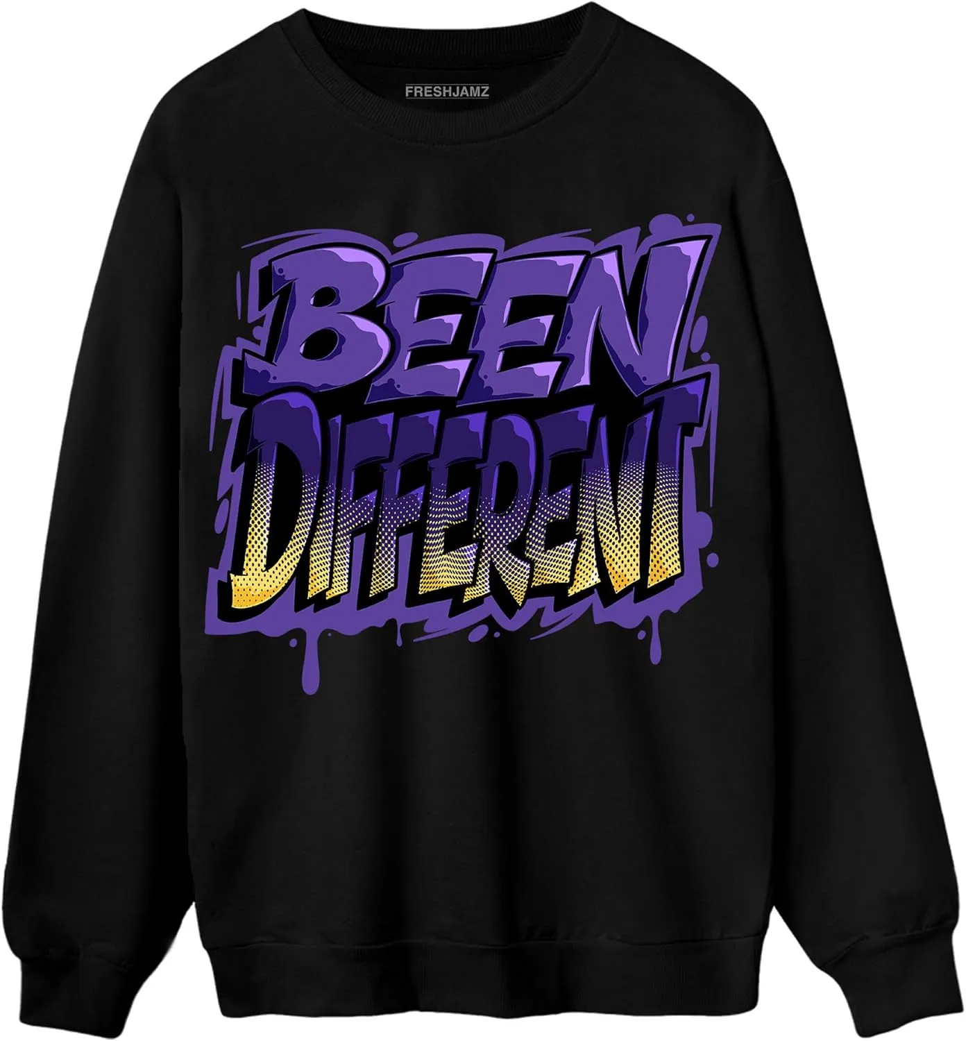 Become Different Sweatshirt To Match 12s Field Purple - Sneaker Matching Shirt, Unisex Sweater Match Sneakers, Urban Streetwear Clothing, Sneaker Graphic Sweatshirt Design Printed