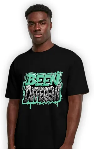 Become Different Unisex Shirt Matching AJ 3s Green Glow, Urban Clothing, Black, White