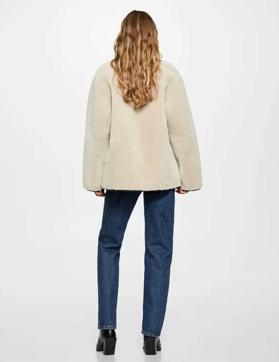 Bianstore Women’s Sherpa Fleece Jackets Casual Long Sleeve Buttons Faux Fur Coat Winter Outwear
