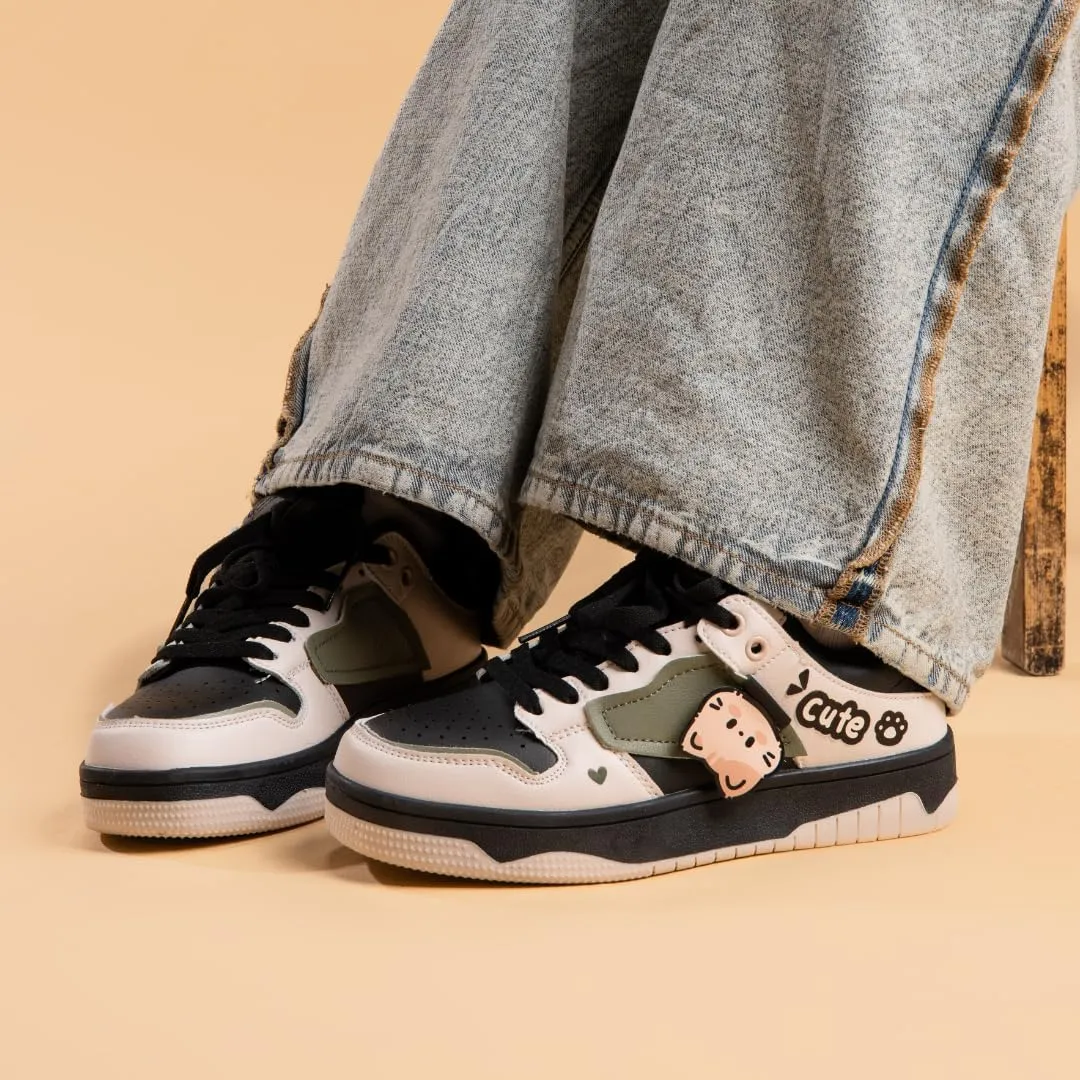 Bobo's House Ultra Cute Neko Chunky Sneakers Unisex Kawaii Cat Design Vegan Leather Platform Shoes