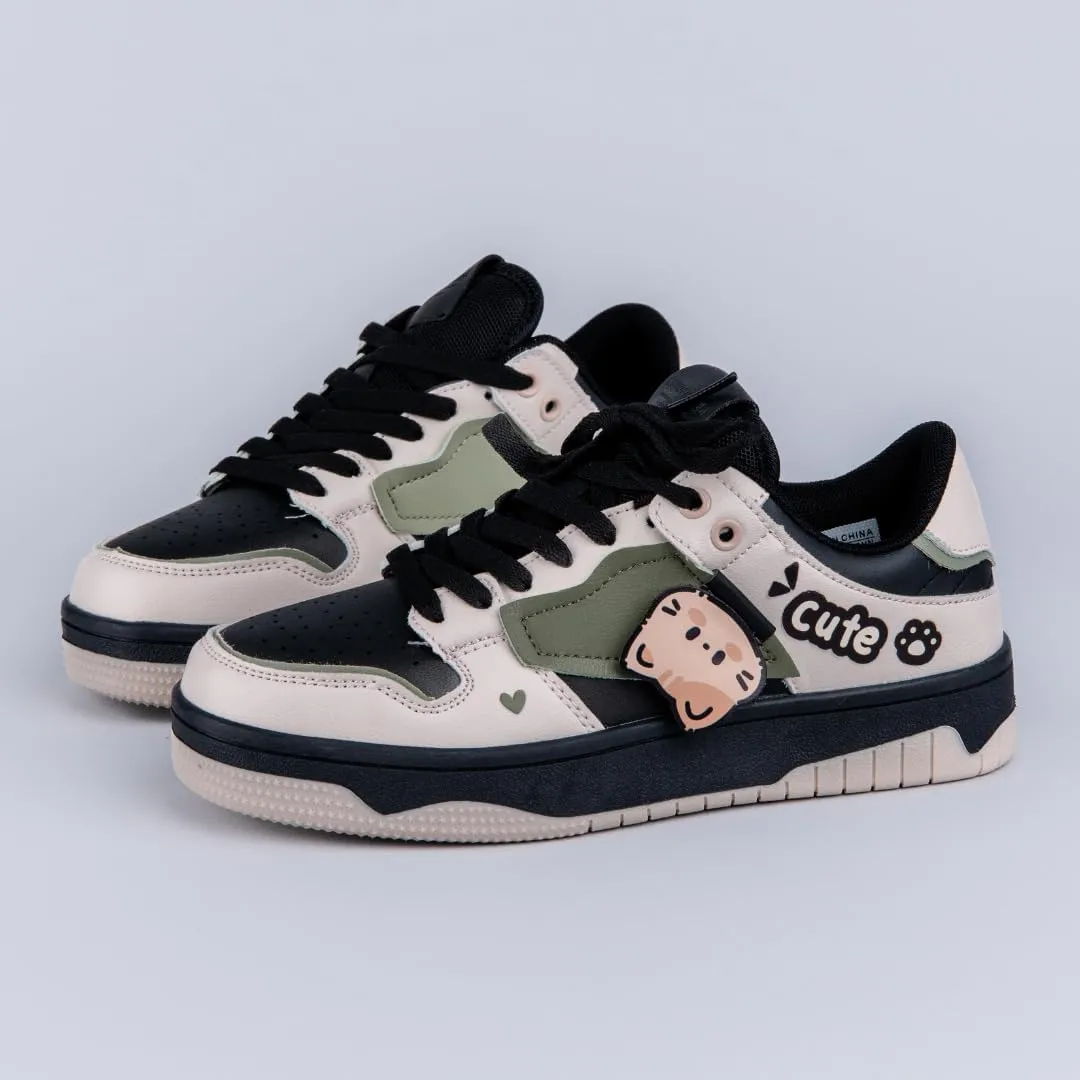 Bobo's House Ultra Cute Neko Chunky Sneakers Unisex Kawaii Cat Design Vegan Leather Platform Shoes