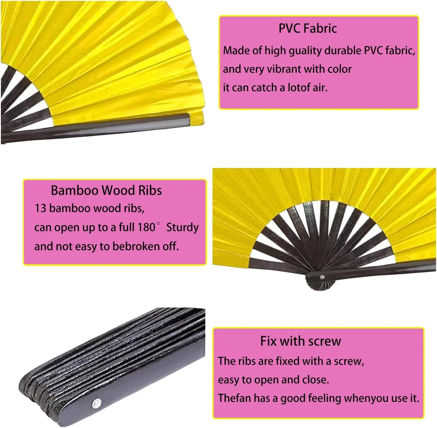 Boots on The Ground Fan, New Large Folding Hand Fan Line Dance Popping Fan,Handheld Clacking Fans for Line Dancing,Suitable for all kinds of dance performances,parties (Color#D,13.3in)