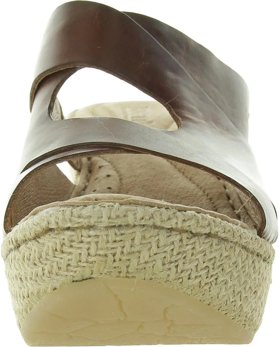BORN Womens Padded Insole Leather Wedge Sandals