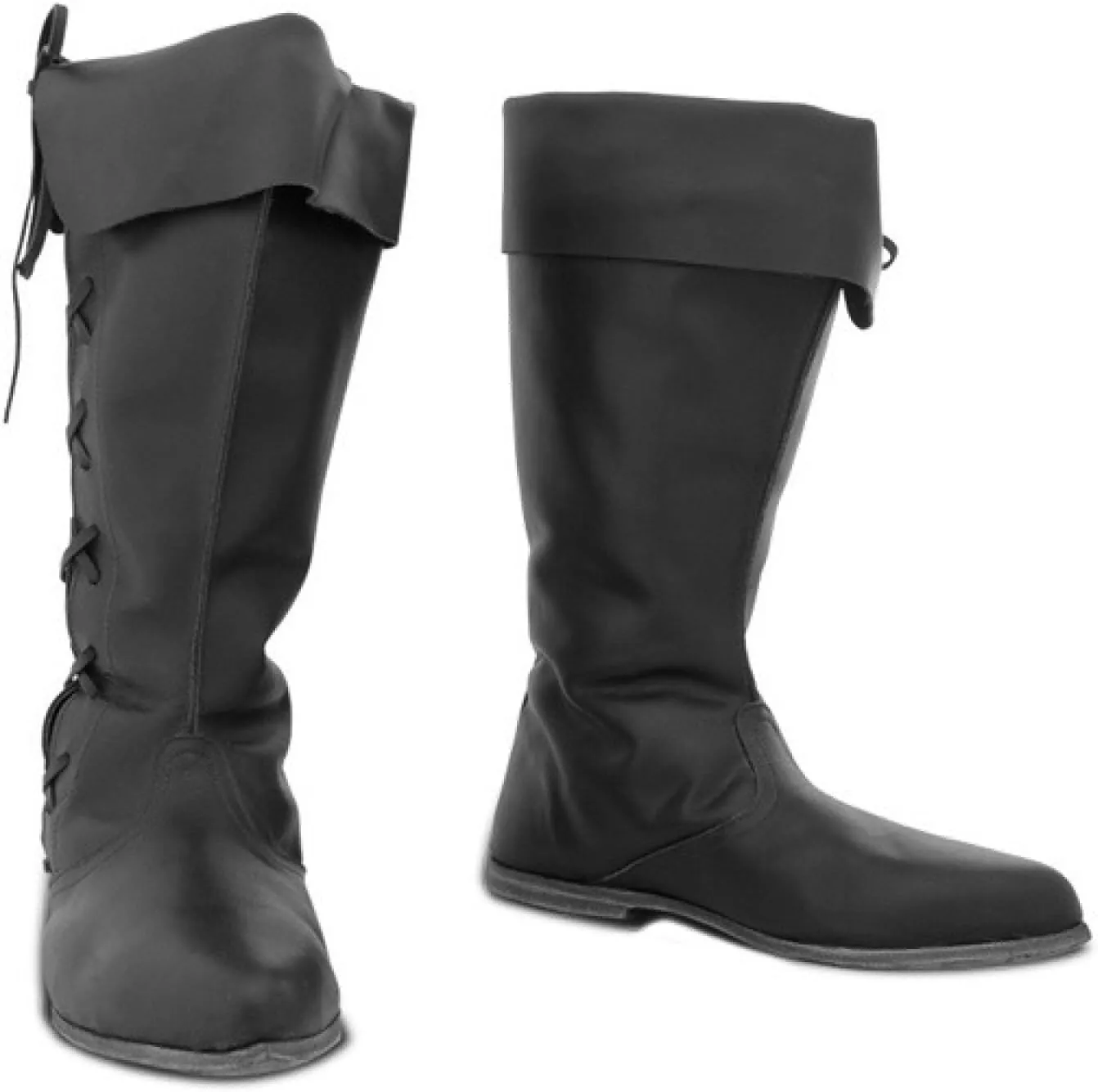 British Renaissance Style Medieval Pirate Boots Knight Boots Western Cowboy Boots PU Leather Retro Men Elf Prince Bandage Goth Shoes - Lace Up Ankle Boots Cosplay Costumes(US 11.5, Brown)
