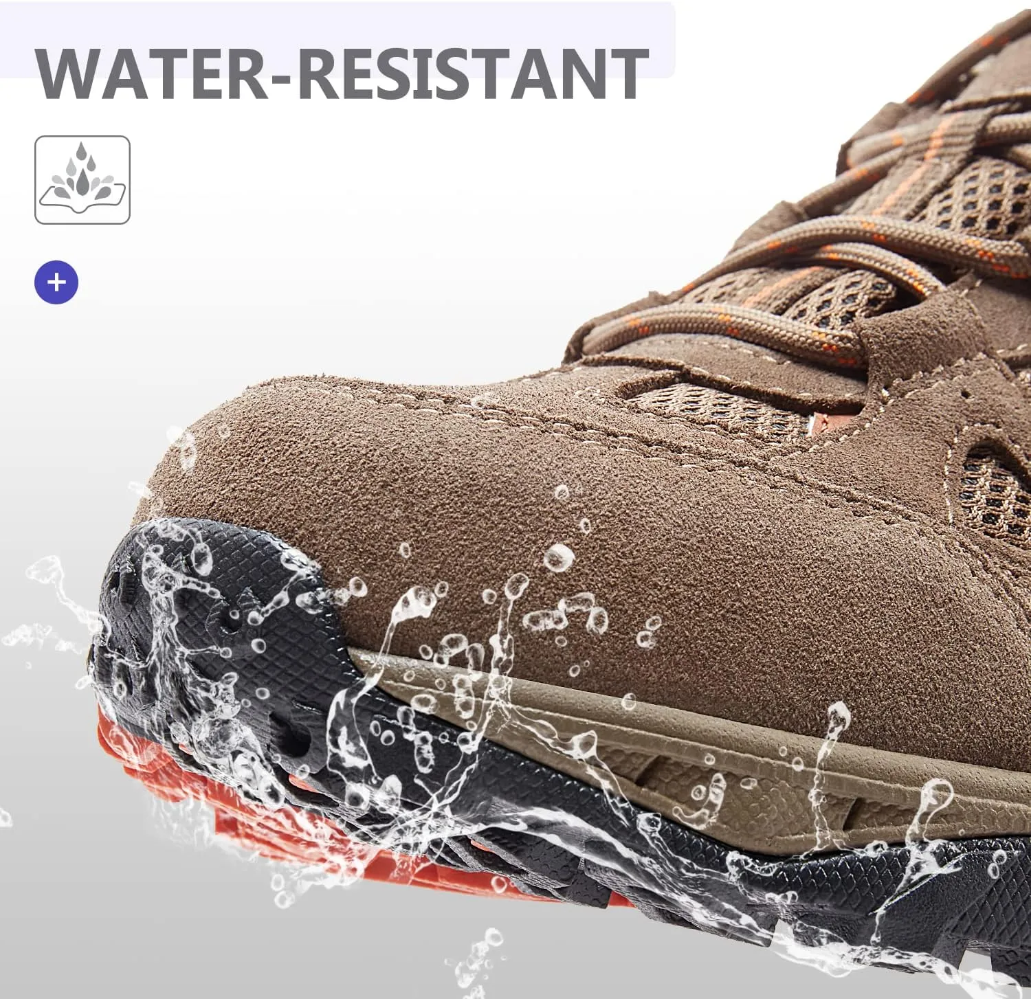 CAMEL CROWN Men's Hiking Shoes Leather Low Top Sneakers Lightweight for Outdoor Trailing Trekking Walking
