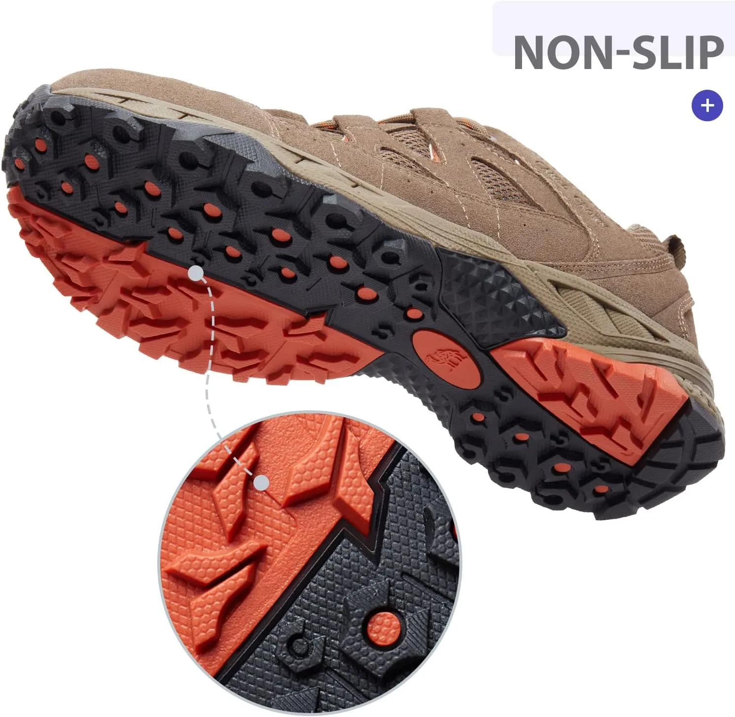 CAMEL CROWN Men's Hiking Shoes Leather Low Top Sneakers Lightweight for Outdoor Trailing Trekking Walking