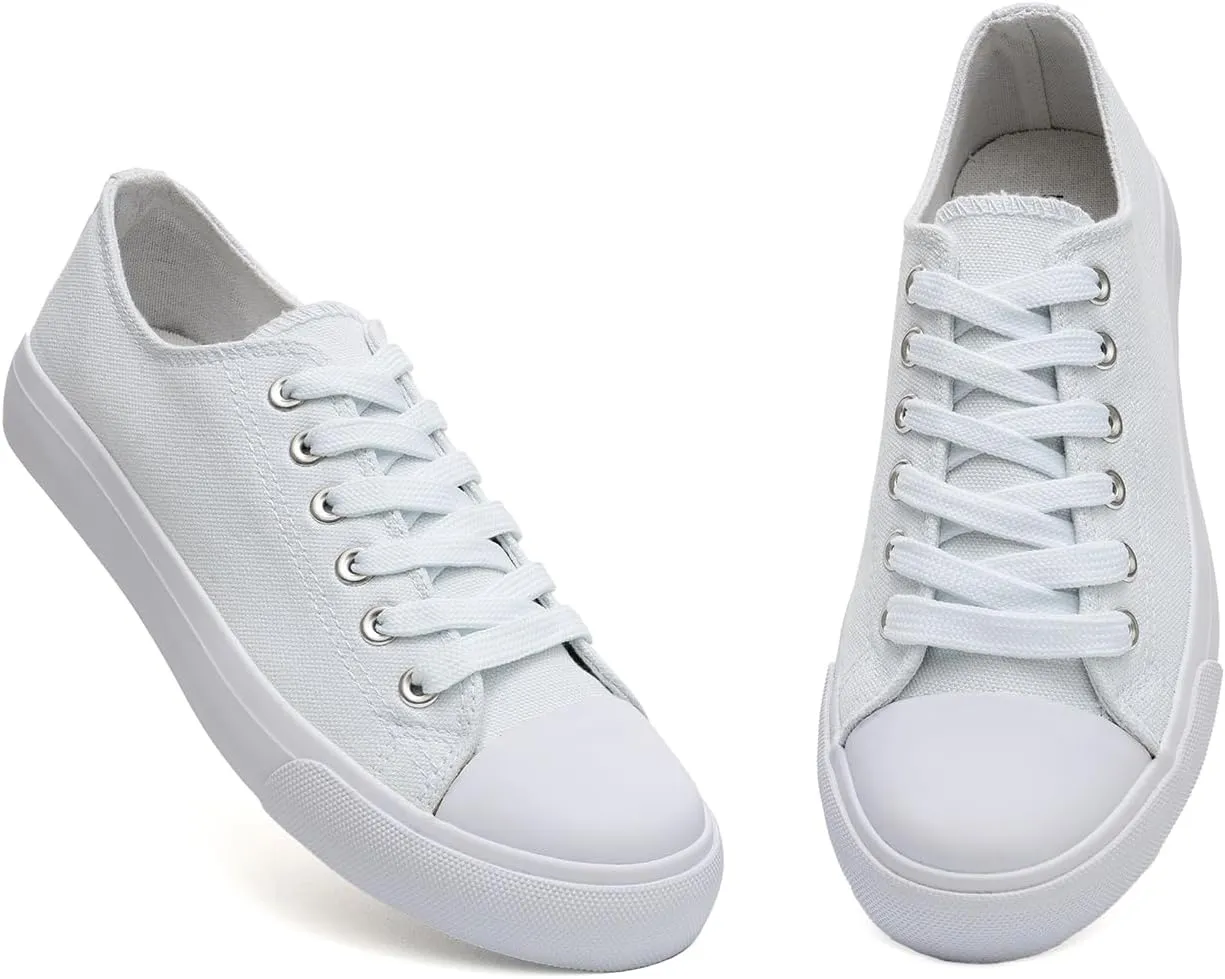 Canvas Shoes for Women Casual Low Top Sneakers Fashion Womens Tennis Shoes for Everyday Wear